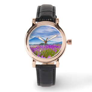 Reloj De Pulsera Flores   Monte Fugi Japón