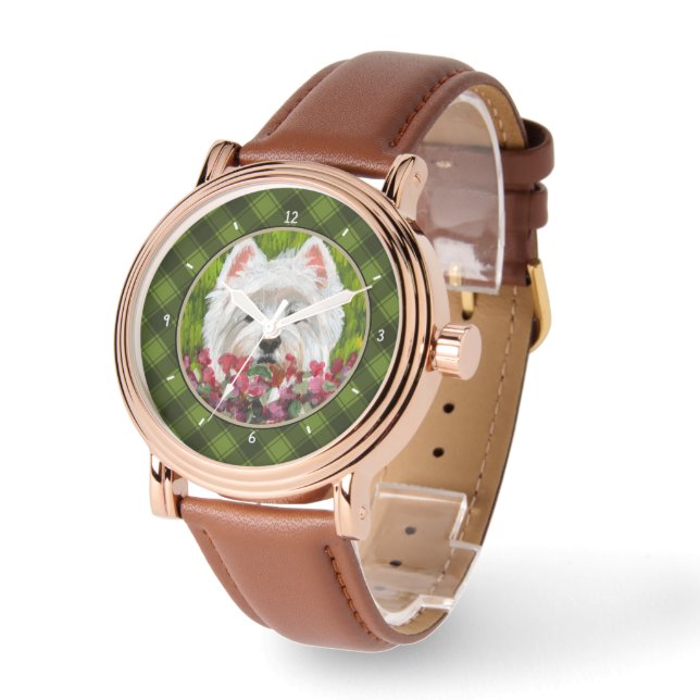 Reloj De Pulsera Flores occidentales y rosas (Ángulo)
