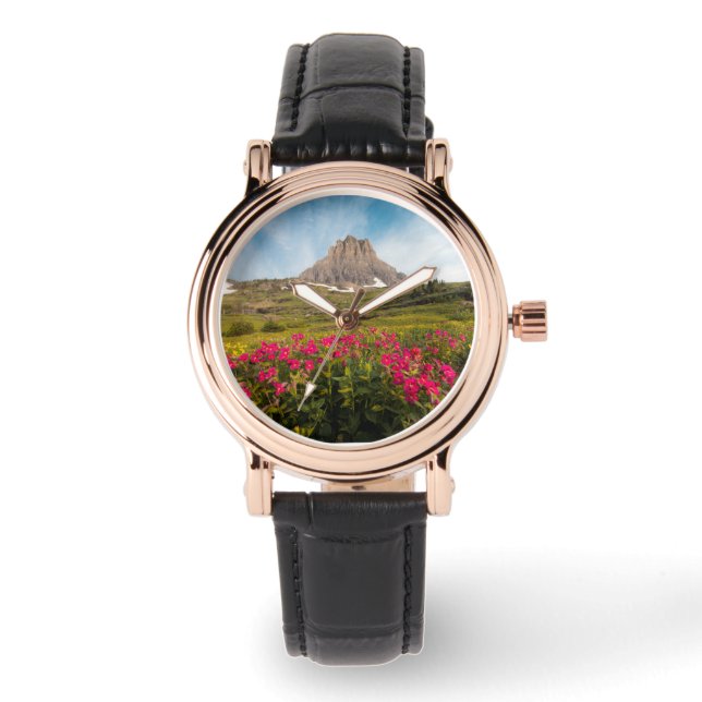 Reloj De Pulsera Flores | Parque nacional Glaciar de Montana (Anverso)