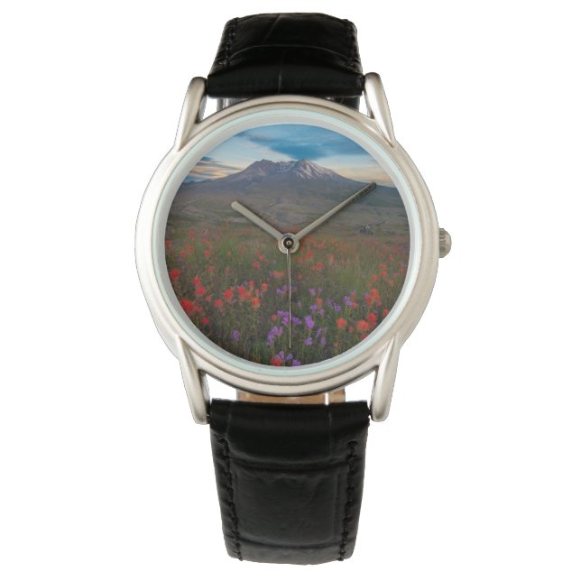 Reloj De Pulsera Flores | Pincel indio y penstemon (Anverso)