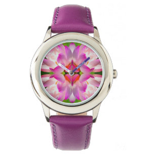 Reloj De Pulsera FLORES PURPLE - Arte Fractal -