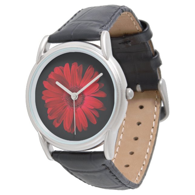 Reloj De Pulsera Flores | Red Gerbera Daisy (Angular)
