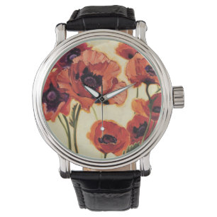 Reloj De Pulsera Flores rojas