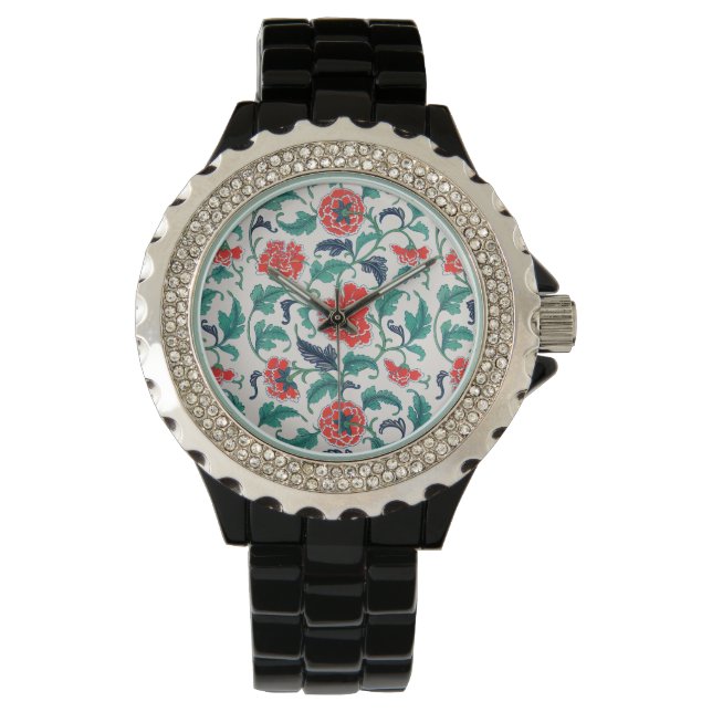 Reloj De Pulsera Flores rojas (Anverso)