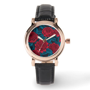 Reloj De Pulsera Flores rojas de waratah