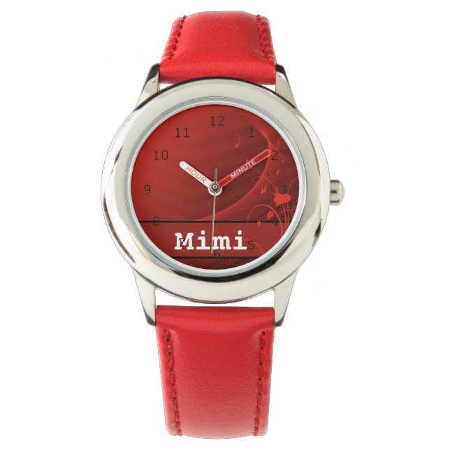 Reloj De Pulsera flores rojas Watch (Anverso)