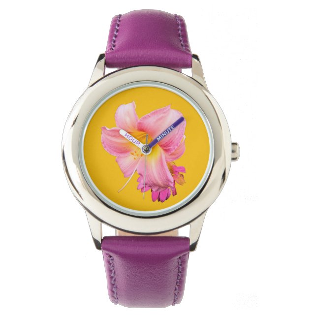Reloj De Pulsera Flores rosadas (Anverso)