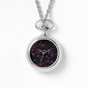 Reloj De Pulsera Flores rosadas calientes