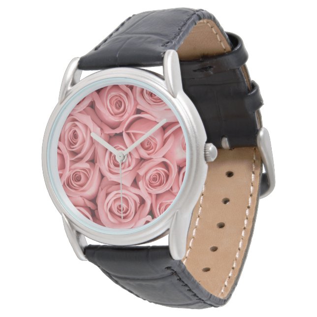 Reloj De Pulsera Flores | Roses rosados (Angular)