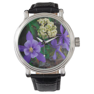Reloj De Pulsera Flores silvestres de Aquilegia mutante