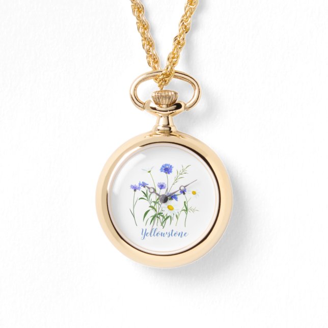 Reloj De Pulsera Flores silvestres de guijarros para mujeres (Anverso)
