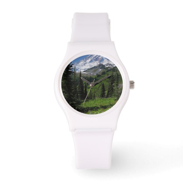 Reloj De Pulsera Flores silvestres en el Monte Rainier (Anverso)