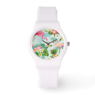 Reloj De Pulsera Flores Y Aves Tropicales Vintales