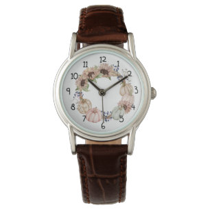 Reloj De Pulsera Flores y calabazas