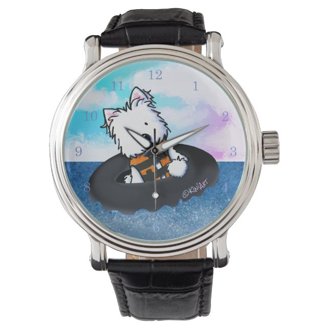 Reloj De Pulsera Flota del río Westie Terrier (Anverso)