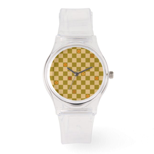 Reloj De Pulsera Flowe Checkered Pattern - No. 02 (Anverso)