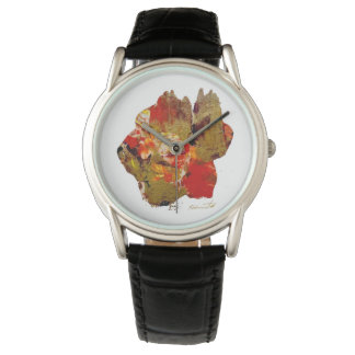 Reloj De Pulsera Flower collagraph art watch