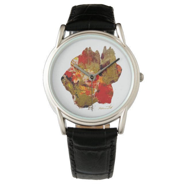 Reloj De Pulsera Flower collagraph art watch (Anverso)
