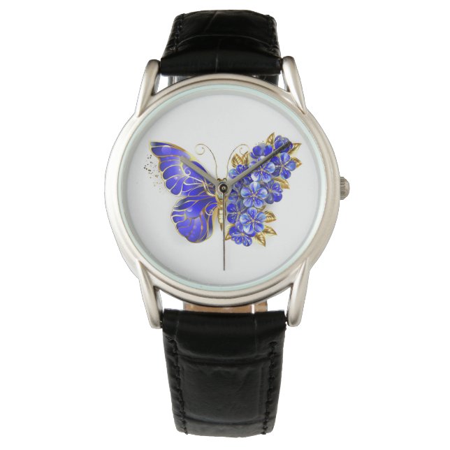 Reloj De Pulsera Flower Sapphire Butterfly (Anverso)