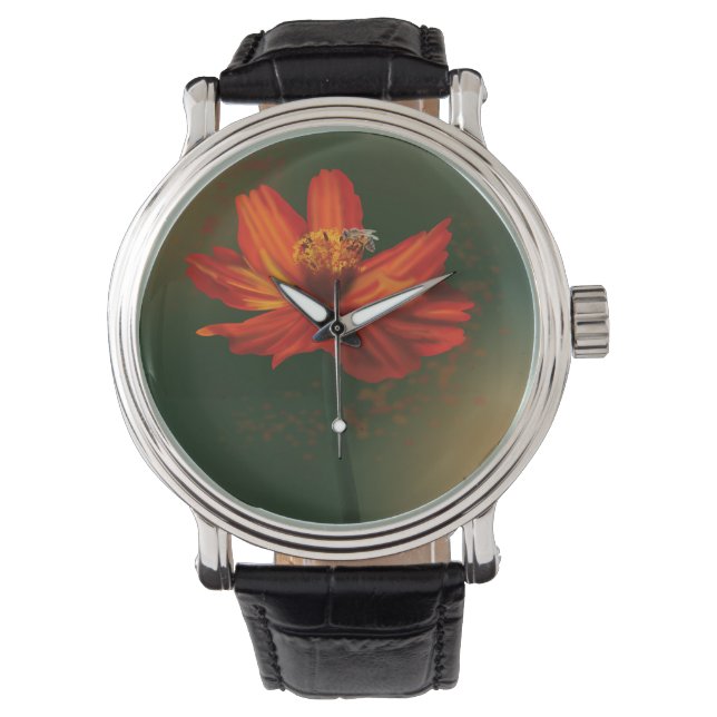 Reloj De Pulsera Flower with bee (Anverso)