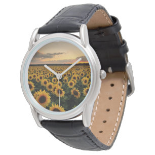 Reloj De Pulsera Flowers Sunflower Field
