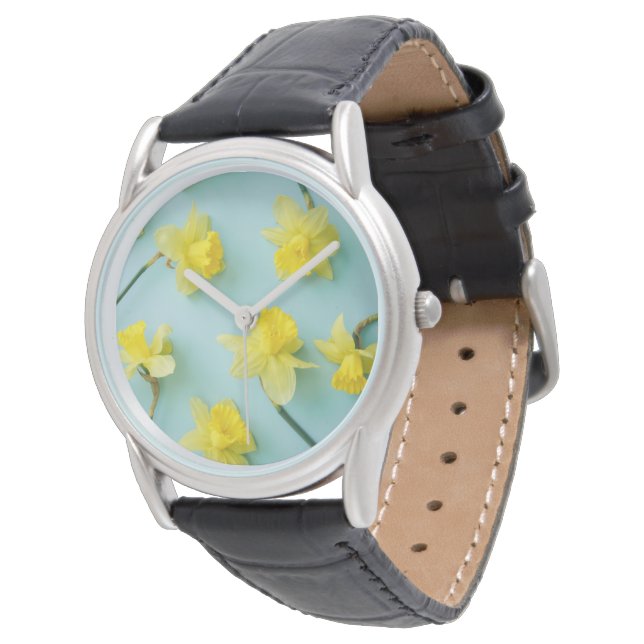 Reloj De Pulsera Flowers | Yellow Daffodils (Angular)