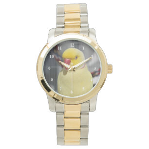 Reloj De Pulsera Fluffy Lutino indio Ringneck Parakeet