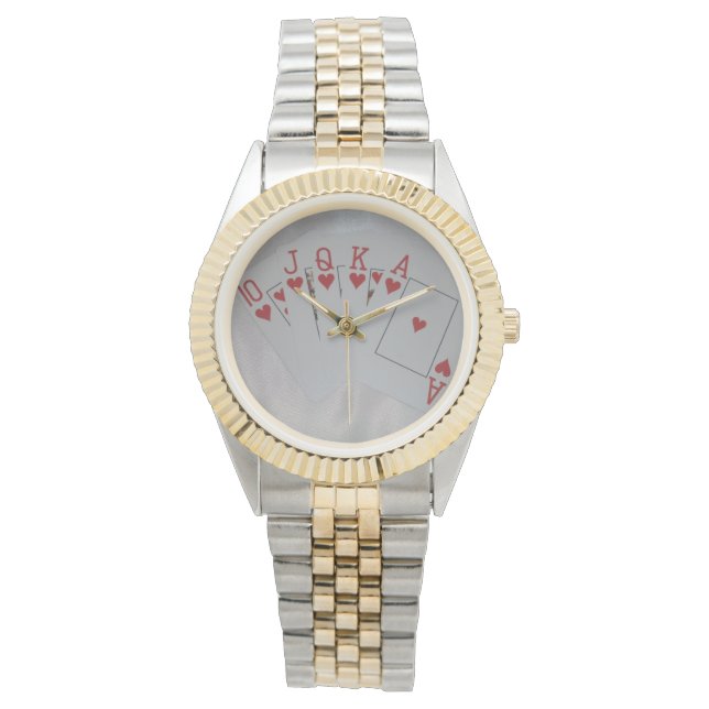Reloj De Pulsera Flush de corazón real, (Anverso)