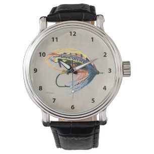 Reloj De Pulsera FlyFishing Lure Art Salmon Fly Lure