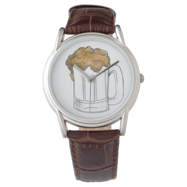 Reloj De Pulsera Foamy Beer Mug Stein Ale Bar Vigilancia de la bebi (Anverso)