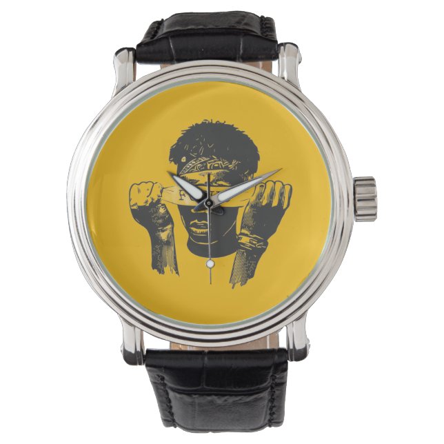 Reloj De Pulsera Focus Blindfold Motivational Street Art Illustrati (Anverso)