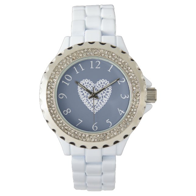 Reloj De Pulsera Foggy Blue_Crochet-Heart (Anverso)