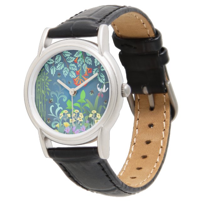 Reloj De Pulsera Foliage del zorrillo de Woodland (Angular)
