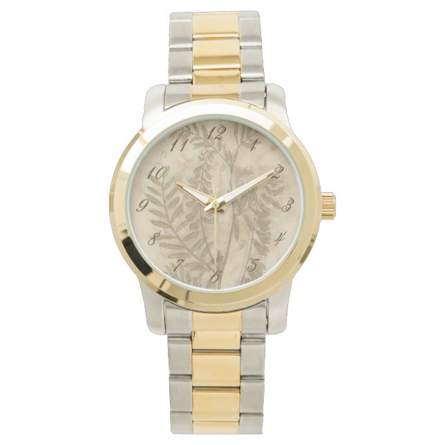 Reloj De Pulsera Foliage dorado I (Anverso)