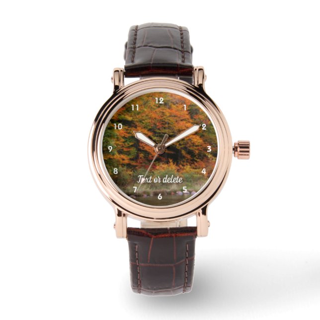 Reloj De Pulsera Foliage otoñal a lo largo del río Orton personaliz (Anverso)