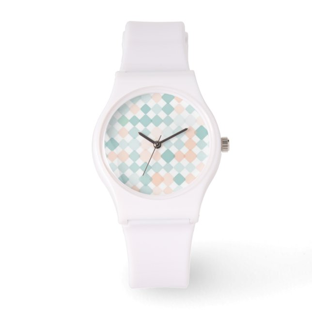 Reloj De Pulsera Fondo abstracto con puntos pequeños mixtos (Anverso)