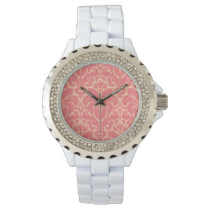 Reloj De Pulsera Fondo barroco del damasco del estilo