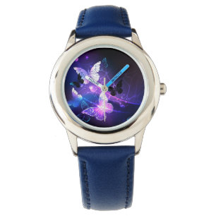 Reloj De Pulsera Fondo con mariposas nocturnas