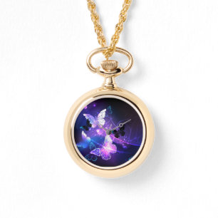 Reloj De Pulsera Fondo con mariposas nocturnas