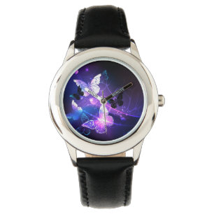 Reloj De Pulsera Fondo con mariposas nocturnas