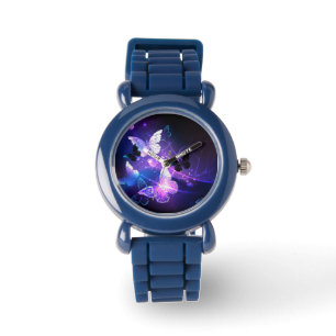 Reloj De Pulsera Fondo con mariposas nocturnas