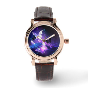 Reloj De Pulsera Fondo con mariposas nocturnas