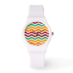 Reloj De Pulsera Fondo con rayas en retro 2
