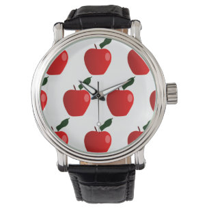 Reloj De Pulsera Fondo de Apple Rojo sin inconvenientes