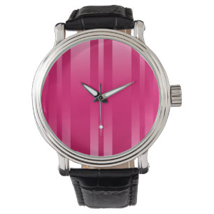Reloj De Pulsera Fondo de bandas rosadas