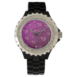 Reloj De Pulsera Fondo de caída de agua rosa
