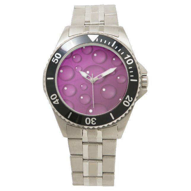 Reloj De Pulsera Fondo de caída de agua rosa (Anverso)