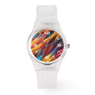 Reloj De Pulsera Fondo de la textura de los pieles coloridos-68454
