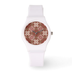 Reloj De Pulsera Fondo de patrón retro colorido 4