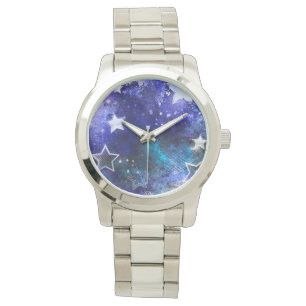 Reloj De Pulsera Fondo espacial con estrellas